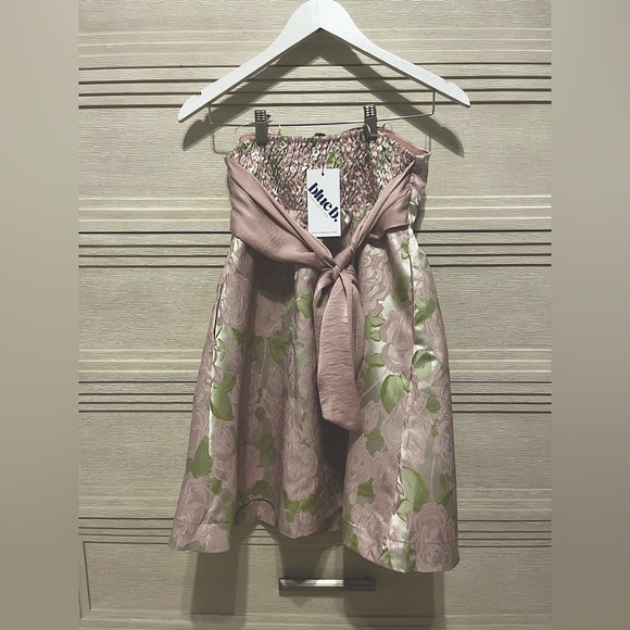 Jacquard Floral Fit and Flare Mini Dress - Picture 3 of 5